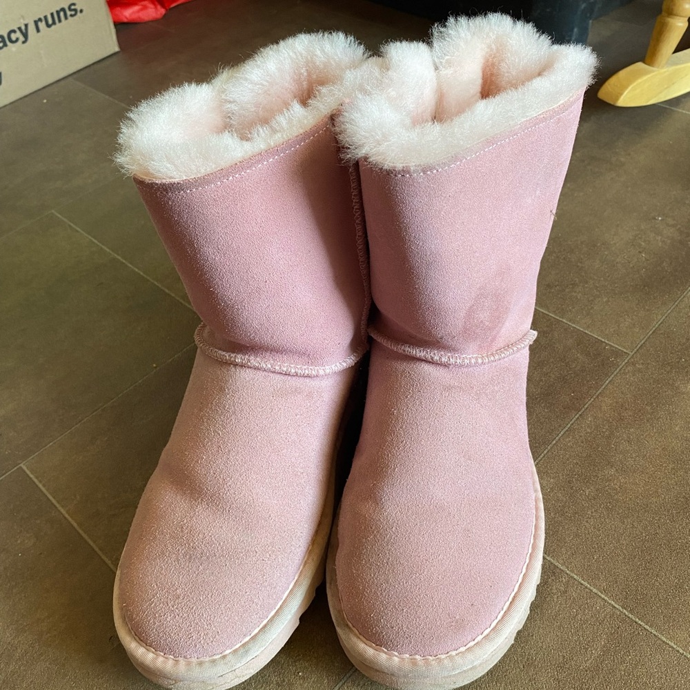 UGG Pink Winter Boots with Plush Lining